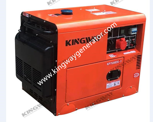 Sistema de generador silencioso del generador portátil anaranjado del color 8KVA 12Hp