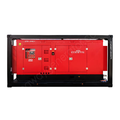 Área 2 de Atex Proof de explosión 60kva 1250KVA Generador de diesel seguro con plataforma para campos de petróleo y gas con marco de elevación DNV2.7-1