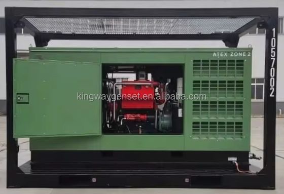 3fases DNVGL 2.7-1 marco de deslizamiento certificación ATEX 260 CFM 425CFM compressor de aire a prueba de explosiones de plataforma en tierra y en alta mar