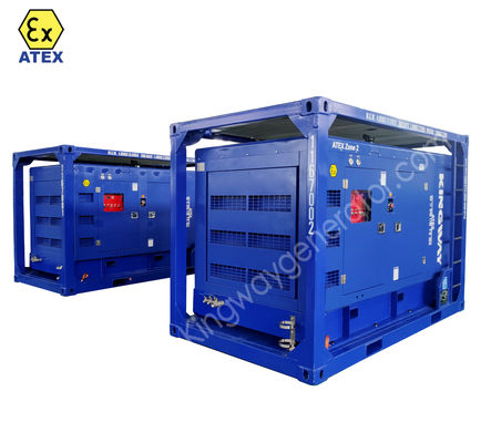 ATEX, 375CFM Zona 2 Compresor de aire a prueba de explosión para motores diesel con marco de elevación certificado DNV GL ST E271