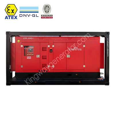 OEM personalizado ATEX 3fases 200kw zona2 el conjunto de generadores diesel a prueba de explosión DNVGL 2.7-1 motor de servicio de plataforma de marco de patinaje