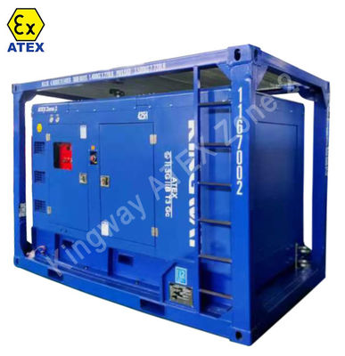 OEM personalizado ATEX 3fases 200kw zona2 el conjunto de generadores diesel a prueba de explosión DNVGL 2.7-1 motor de servicio de plataforma de marco de patinaje