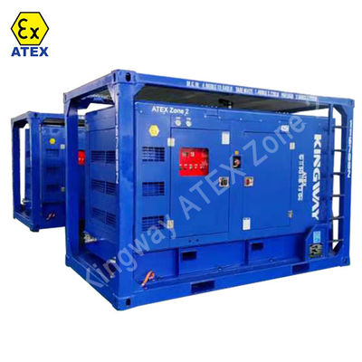 OEM personalizado ATEX 3fases 200kw zona2 el conjunto de generadores diesel a prueba de explosión DNVGL 2.7-1 motor de servicio de plataforma de marco de patinaje