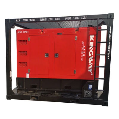 Certificación ATEX 3fases 200kw 250kva zona2 conjunto de generadores diesel a prueba de explosión DNVGL 2.7-1 motor de servicio de plataforma de marco de deslizamiento