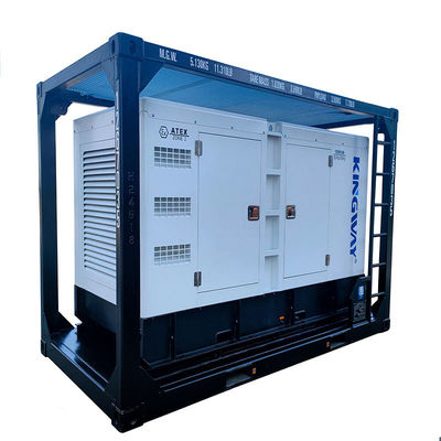 Certificación ATEX 3fases 200kw 250kva zona2 conjunto de generadores diesel a prueba de explosión DNVGL 2.7-1 motor de servicio de plataforma de marco de deslizamiento