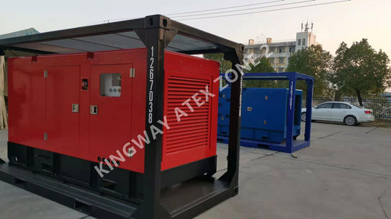 Compresor de aire diésel a prueba de explosiones Sullair 375CFM Zona ATEX 2 Kingway DNV Frame