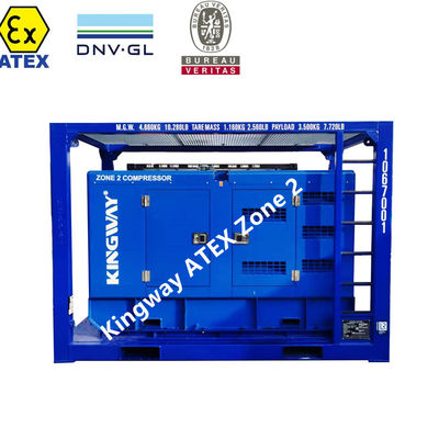 Compresor de aire diésel a prueba de explosiones Sullair 375CFM Zona ATEX 2 Kingway DNV Frame