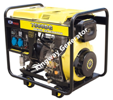 Generador portátil silencioso móvil, poder de reserva del generador diesel 6KW