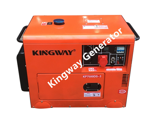 Sistema de generador silencioso del generador portátil anaranjado del color 8KVA 12Hp