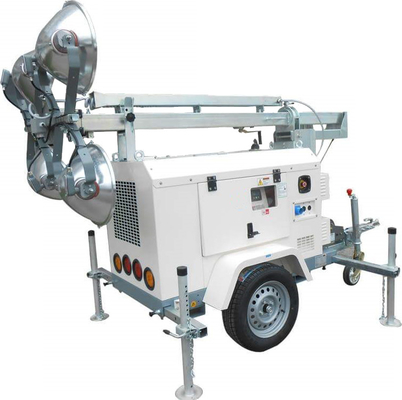 Torre ligera diesel minera ajustable con el palo retractable vertical de 4 piernas del establo
