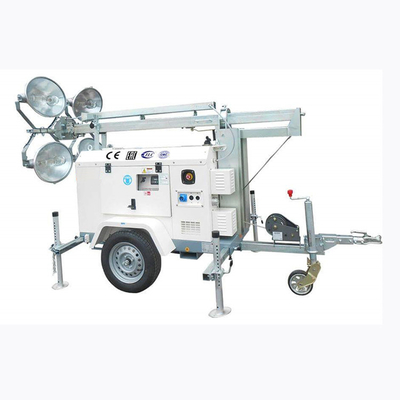 Torre ligera diesel minera ajustable con el palo retractable vertical de 4 piernas del establo