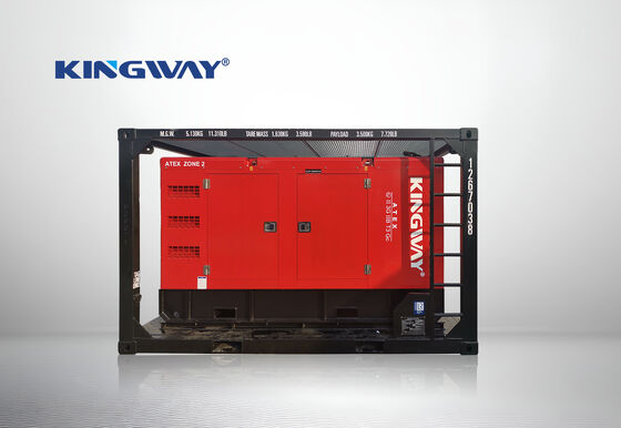 Generador diésel compacto silencioso a prueba de explosiones Kingway ATEX Zona 2 de 30KVA con marco de elevación DNV