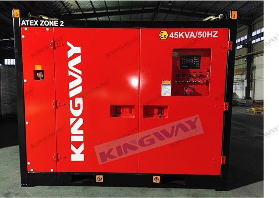 Grupo electrógeno antideflagrante marino certificado ATEX Zona 2 de 100 kVA con contenedor offshore DNV 2.7-1