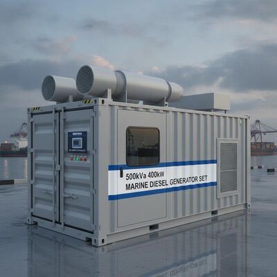 500kVA 400kW Contenedorizado Generador Diésel Marino a prueba de sonido Con un controlador inteligente Deepsea ATS